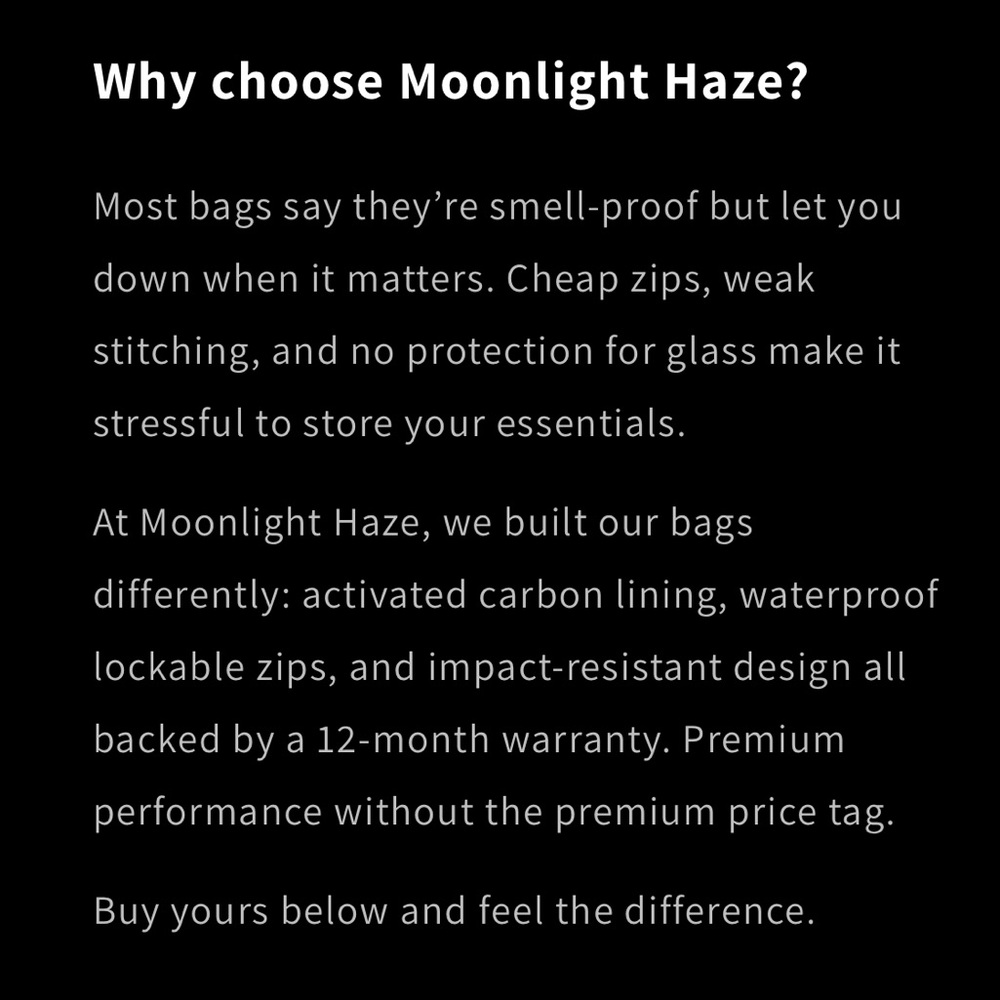 NWT ๐ฑ๐จ MOONLIGHT HAZE GRAY SMELL-PROOF STORAGE ORGANIZATION CARRY BAG w/LOCK - Picture 5 of 16